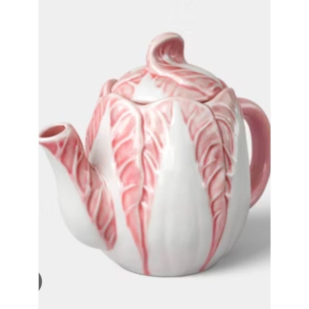 34 fl oz Stoneware Radicchio Teapot Pink - Threshold NEW